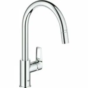 Смеситель для кухни GROHE BauLoop с вытяжным изливом, хром (30543000) Смеситель для кухни GROHE BauLoop с вытяжным изливом, хром (30543000)
