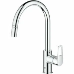 Смеситель для кухни GROHE BauLoop с вытяжным изливом, хром (30543000) Смеситель для кухни GROHE BauLoop с вытяжным изливом, хром (30543000)