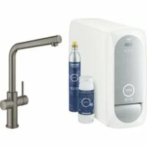 Смеситель для кухни GROHE Blue Home с системой фильтрации, охлаждения и газирования воды, Wi-Fi, темный графит матовый (31454AL1) Смеситель для кухни GROHE Blue Home с системой фильтрации, охлаждения и газирования воды, Wi-Fi, темный графит матовый (31454AL1)