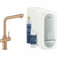 Смеситель для кухни GROHE Blue Home с системой фильтрации, охлаждения и газирования воды, Wi-Fi, теплый закат матовый (31454DL1)