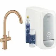Смеситель для кухни GROHE Blue Home с системой фильтрации, охлаждения и газирования воды, Wi-Fi, теплый закат матовый (31455DL1)