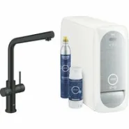 Смеситель для кухни GROHE Blue Home с системой фильтрации, охлаждения и газирования воды, Wi-Fi, черный бархат (31454KS1)