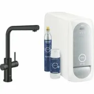 Смеситель для кухонной мойки GROHE Blue Home с системой фильтрации, охлаждения и газирования воды, Wi-Fi, черный бархат (31539KS0)