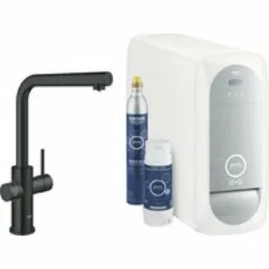 Смеситель для кухонной мойки GROHE Blue Home с системой фильтрации, охлаждения и газирования воды, Wi-Fi, черный бархат (31539KS0) Смеситель для кухонной мойки GROHE Blue Home с системой фильтрации, охлаждения и газирования воды, Wi-Fi, черный бархат (31539KS0)