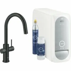 Смеситель для кухонной мойки GROHE Blue Home с системой фильтрации, охлаждения и газирования воды, Wi-Fi, черный бархат (31541KS0) Смеситель для кухонной мойки GROHE Blue Home с системой фильтрации, охлаждения и газирования воды, Wi-Fi, черный бархат (31541KS0)