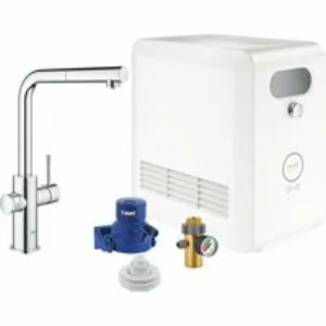 Смеситель для кухни GROHE Blue Professional с вытяжным изливом, функцией фильтрации, системой охлаждения и газирования воды, Wi-Fi, хром (313 Смеситель для кухни GROHE Blue Professional с вытяжным изливом, функцией фильтрации, системой охлаждения и газирования воды, Wi-Fi, хром (313