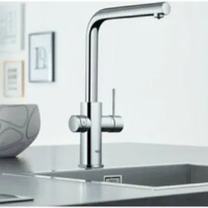 Смеситель для кухни GROHE Blue Professional с вытяжным изливом, функцией фильтрации, системой охлаждения и газирования воды, Wi-Fi, хром (313 Смеситель для кухни GROHE Blue Professional с вытяжным изливом, функцией фильтрации, системой охлаждения и газирования воды, Wi-Fi, хром (313