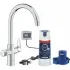 Смеситель для кухонной мойки GROHE Blue Pure BauCurve с функцией фильтрации, с фильтром UltraSafe в комплекте, хром (30582000) Смеситель для кухонной мойки GROHE Blue Pure BauCurve с функцией фильтрации, с фильтром UltraSafe в комплекте, хром (30582000)