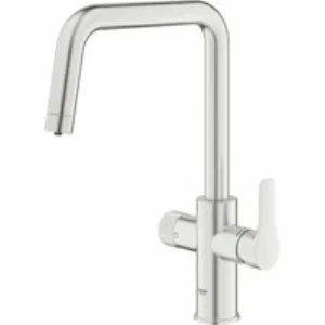 Смеситель для кухонной мойки GROHE Blue Pure Eurosmart с функцией фильтрации, без фильтра в комплекте, суперсталь (30583DC0) Смеситель для кухонной мойки GROHE Blue Pure Eurosmart с функцией фильтрации, без фильтра в комплекте, суперсталь (30583DC0)