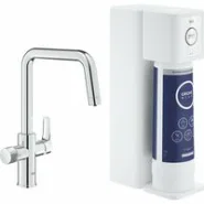 Смеситель для кухонной мойки GROHE Blue Pure Eurosmart с функцией фильтрации, с фильтром обратного осмоса в комплекте, хром (30586000)