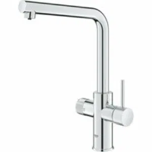 Смеситель для кухонной мойки GROHE Blue Pure Minta с функцией фильтрации, без фильтра в комплекте, хром (30588000) Смеситель для кухонной мойки GROHE Blue Pure Minta с функцией фильтрации, без фильтра в комплекте, хром (30588000)