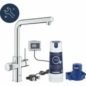 Смеситель для кухонной мойки GROHE Blue Pure Minta с функцией фильтрации, с фильтром в комплекте, хром (30589000) Смеситель для кухонной мойки GROHE Blue Pure Minta с функцией фильтрации, с фильтром в комплекте, хром (30589000)