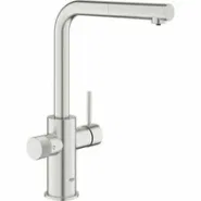 Смеситель для кухни GROHE Blue Pure Minta c вытяжным изливом и фильтрацией, суперсталь (30590DC0)