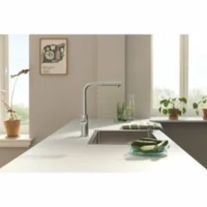 Смеситель для кухни GROHE Blue Pure Minta c вытяжным изливом и фильтрацией, суперсталь (30590DC0) Смеситель для кухни GROHE Blue Pure Minta c вытяжным изливом и фильтрацией, суперсталь (30590DC0)