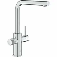 Смеситель для кухонной мойки GROHE Blue Pure Minta с функцией фильтрации, без фильтра в комплекте, хром (30590000)