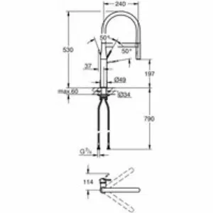 Смеситель для кухни GROHE Essence, фантомный черный (30503KF0) Смеситель для кухни GROHE Essence, фантомный черный (30503KF0)