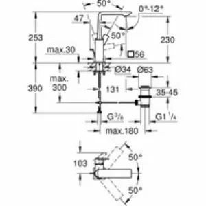 Смеситель для раковины GROHE Allure с донным клапаном, L-Size, теплый закат матовый (32146DL1) Смеситель для раковины GROHE Allure с донным клапаном, L-Size, теплый закат матовый (32146DL1)
