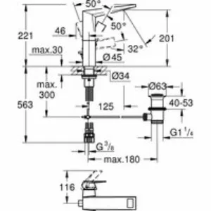 Смеситель для раковины GROHE Allure Brilliant с донным клапаном, L-Size, хром (24344000) Смеситель для раковины GROHE Allure Brilliant с донным клапаном, L-Size, хром (24344000)