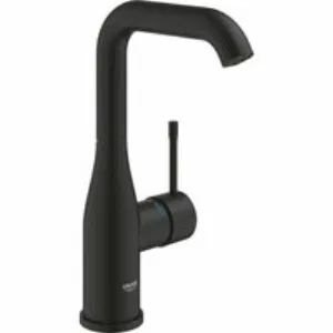 Смеситель для раковины GROHE Essence без донного клапана, L-size, фантомный черный (24177KF1) Смеситель для раковины GROHE Essence без донного клапана, L-size, фантомный черный (24177KF1)