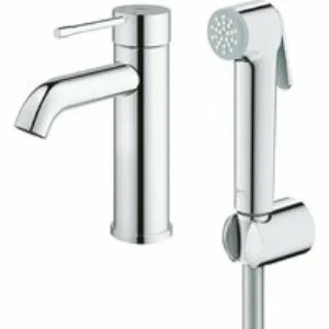 Смеситель для раковины GROHE Essence с гигиеническим душем, S-size, хром (24189000) Смеситель для раковины GROHE Essence с гигиеническим душем, S-size, хром (24189000)