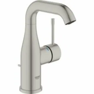 Смеситель для раковины GROHE Essence с донным клапаном, M-size, суперсталь (24173DC1) Смеситель для раковины GROHE Essence с донным клапаном, M-size, суперсталь (24173DC1)