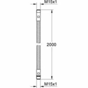 Душевой шланг GROHE 2000 мм, M15xM15, хром (28146000) Душевой шланг GROHE 2000 мм, M15xM15, хром (28146000)