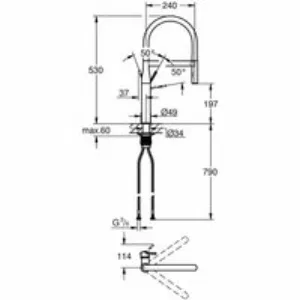 Смеситель для кухонной мойки GROHE Essence профессиональный, темный графит матовый (30294AL0-DP) (ПОВРЕЖДЕНА УПАКОВКА) Смеситель для кухонной мойки GROHE Essence профессиональный, темный графит матовый (30294AL0-DP) (ПОВРЕЖДЕНА УПАКОВКА)