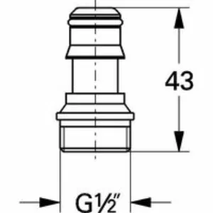 Переходник GROHE Relexa Plus, черный (28635XX0) Переходник GROHE Relexa Plus, черный (28635XX0)