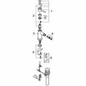 Смеситель для биде GROHE BauClassic, хром (32864000) Смеситель для биде GROHE BauClassic, хром (32864000)