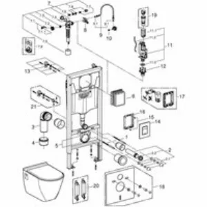 Комплект инсталляции GROHE Solido Perfect 4 в 1 с подвесным унитазом Lecico Serel и сиденьем (39186000) Комплект инсталляции GROHE Solido Perfect 4 в 1 с подвесным унитазом Lecico Serel и сиденьем (39186000)