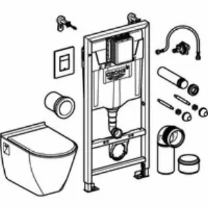 Комплект инсталляции GROHE Solido Perfect 4 в 1 с подвесным унитазом Lecico Serel и сиденьем (39186000) Комплект инсталляции GROHE Solido Perfect 4 в 1 с подвесным унитазом Lecico Serel и сиденьем (39186000)