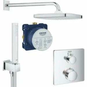 Душевая система GROHE Tempesta 250 Cube с термостатом для душа, хром (NSB0165) Душевая система GROHE Tempesta 250 Cube с термостатом для душа, хром (NSB0165)
