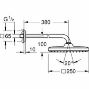 Душевая система GROHE Tempesta 250 Cube с термостатом для душа, хром (NSB0165) Душевая система GROHE Tempesta 250 Cube с термостатом для душа, хром (NSB0165)