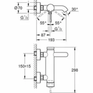 Смеситель для ванны GROHE Essence (УЦЕНКА - Царапины на корпусе), теплый закат матовый (33624DL1/U) (царапины на корпусе) Смеситель для ванны GROHE Essence (УЦЕНКА - Царапины на корпусе), теплый закат матовый (33624DL1/U) (царапины на корпусе)