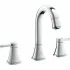 Смеситель для раковины GROHE Grandera двухвентильный на 3 отверстия, с донным клапаном, L-Size, хром (20619000) Смеситель для раковины GROHE Grandera двухвентильный на 3 отверстия, с донным клапаном, L-Size, хром (20619000)