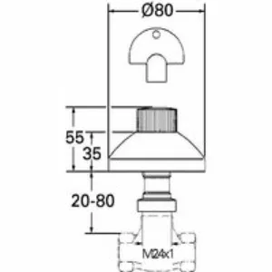 Накладная панель вентиля GROHE Atlanta, хром (19840000) Накладная панель вентиля GROHE Atlanta, хром (19840000)
