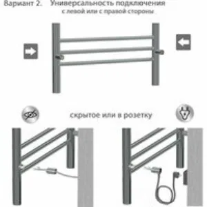 Полотенцесушитель электрический Aquatek Альфа П10 500x900, хром AQ EL RRP1090CH Полотенцесушитель электрический Aquatek Альфа П10 500x900, хром AQ EL RRP1090CH