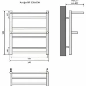 Полотенцесушитель водяной Aquatek Альфа П7 500x600, хром AQ RRP0760CH Полотенцесушитель водяной Aquatek Альфа П7 500x600, хром AQ RRP0760CH