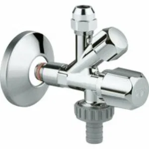 Вентиль угловой комбинированный GROHE 3/8 дюйма, хром (22034000) Вентиль угловой комбинированный GROHE 3/8 дюйма, хром (22034000)