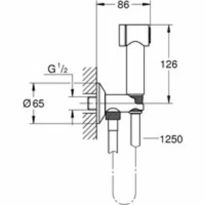 Набор для гигиенического душа GROHE Sena Trigger Spray 35, 1250 мм, хром (26332000) Набор для гигиенического душа GROHE Sena Trigger Spray 35, 1250 мм, хром (26332000)