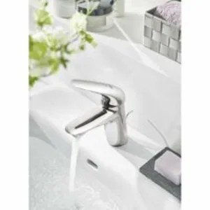 Смеситель для раковины GROHE Wave с донным клапаном, S-Size, хром (32284001) Смеситель для раковины GROHE Wave с донным клапаном, S-Size, хром (32284001)