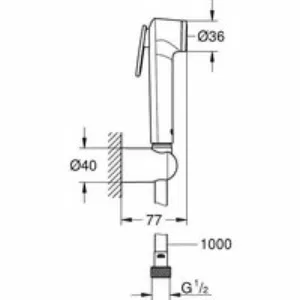Набор для гигиенического душа GROHE Tempesta-F Trigger Spray 30, 1000 мм, белая луна (26355IL0) Набор для гигиенического душа GROHE Tempesta-F Trigger Spray 30, 1000 мм, белая луна (26355IL0)