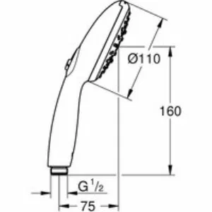 Ручной душ GROHE Tempesta 110, 13,5 л/мин, 3 режима, хром (28261003) Ручной душ GROHE Tempesta 110, 13,5 л/мин, 3 режима, хром (28261003)