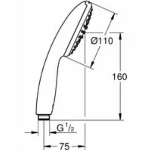 Ручной душ GROHE Tempesta 110, 16,6 л/мин, 1 режим, хром (27852003) Ручной душ GROHE Tempesta 110, 16,6 л/мин, 1 режим, хром (27852003)