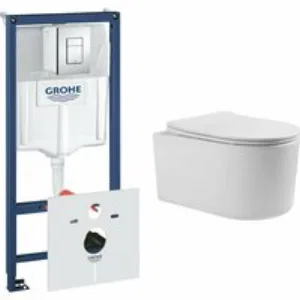Комплект инсталляции GROHE 38775001 с унитазом Aquatek МИЯ и сиденьем с микролифтом (NW0150/S) Комплект инсталляции GROHE 38775001 с унитазом Aquatek МИЯ и сиденьем с микролифтом (NW0150/S)
