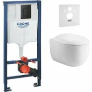 Комплект инсталляции GROHE 38811KF0-B/S с унитазом Aquatek АЛЬТАИР и сиденьем с микролифтом (NW0154/S)
