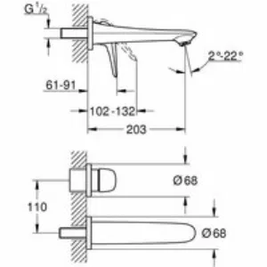 Внешняя часть смесителя для раковины GROHE Eurostyle, M-Size, белая луна (29097LS3) Внешняя часть смесителя для раковины GROHE Eurostyle, M-Size, белая луна (29097LS3)