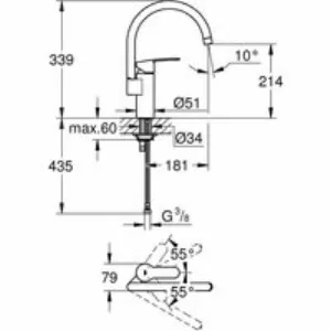 Смеситель для кухни GROHE Eurostyle Cosmopolitan, хром (30221002) Смеситель для кухни GROHE Eurostyle Cosmopolitan, хром (30221002)