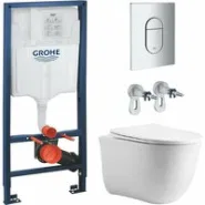 Комплект инсталляции GROHE NW0145/S с унитазом Aquatek КЛАССИК и сиденьем с микролифтом (NW0161/S)