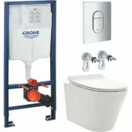 Комплект инсталляции GROHE NW0145/S с унитазом AQUAme AQM2001 и сиденьем с микролифтом (NW0181/S)